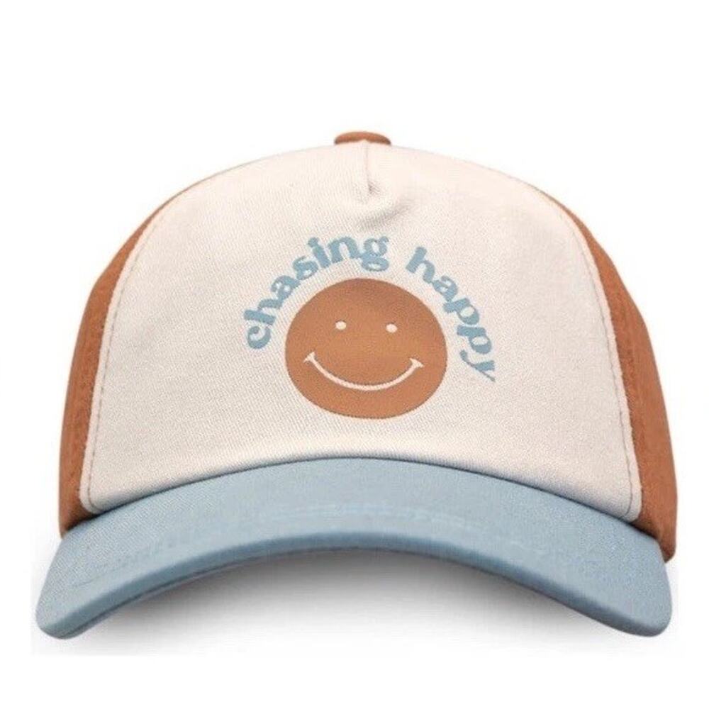 GOUMI Cap Hat StrapBack Adjustable "Chasing Happy" 22-23" Unisex 100% Cotton NEW